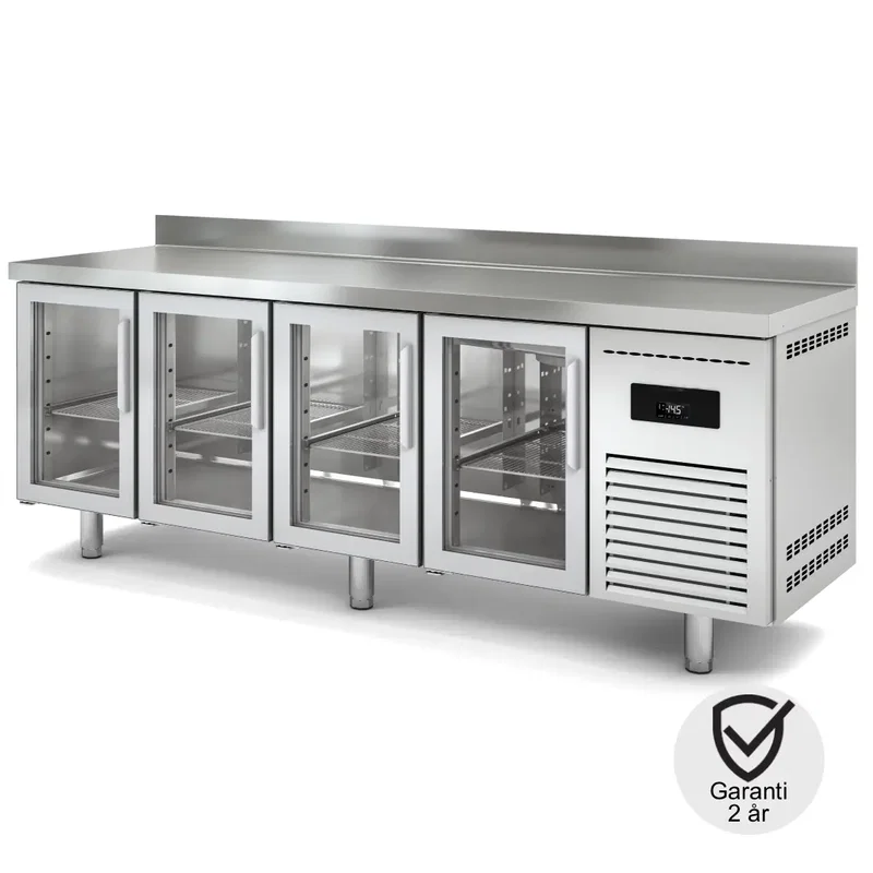 Kylbänk 4 glasdörrar -2 +8ºC (543 Ltr.)