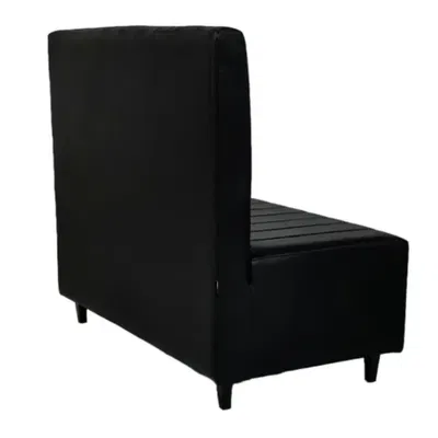 Restaurangsoffa 120 cm, 2-sits Svart