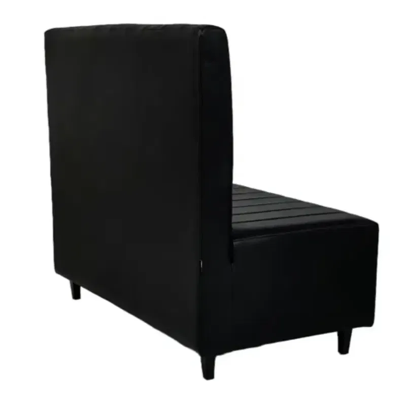 Restaurangsoffa 120 cm, 2-sits Svart