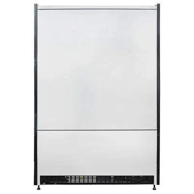 Väggkyl 1315x(h)2000 mm - 2 glasdörrar, hyllor LED-belysning