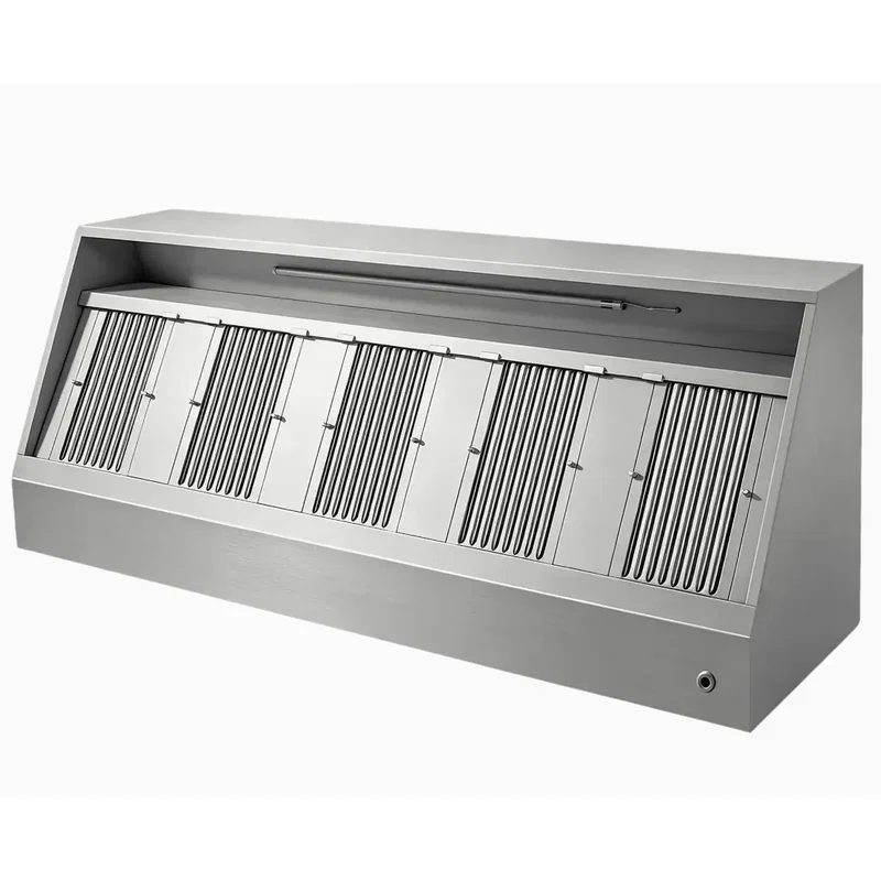 Ventilationskåpa 300 cm Inkl. Filter, fettuppsamlare, belysning