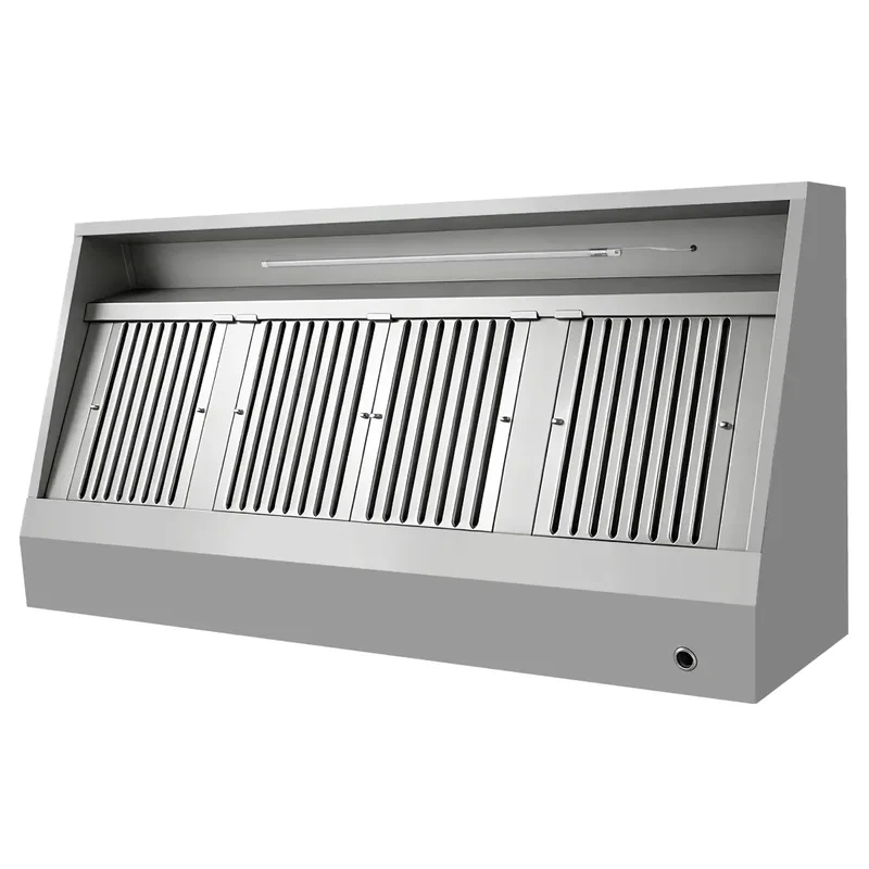 Ventilationskåpa 200 cm Inkl. Filter, fettuppsamlare, belysning