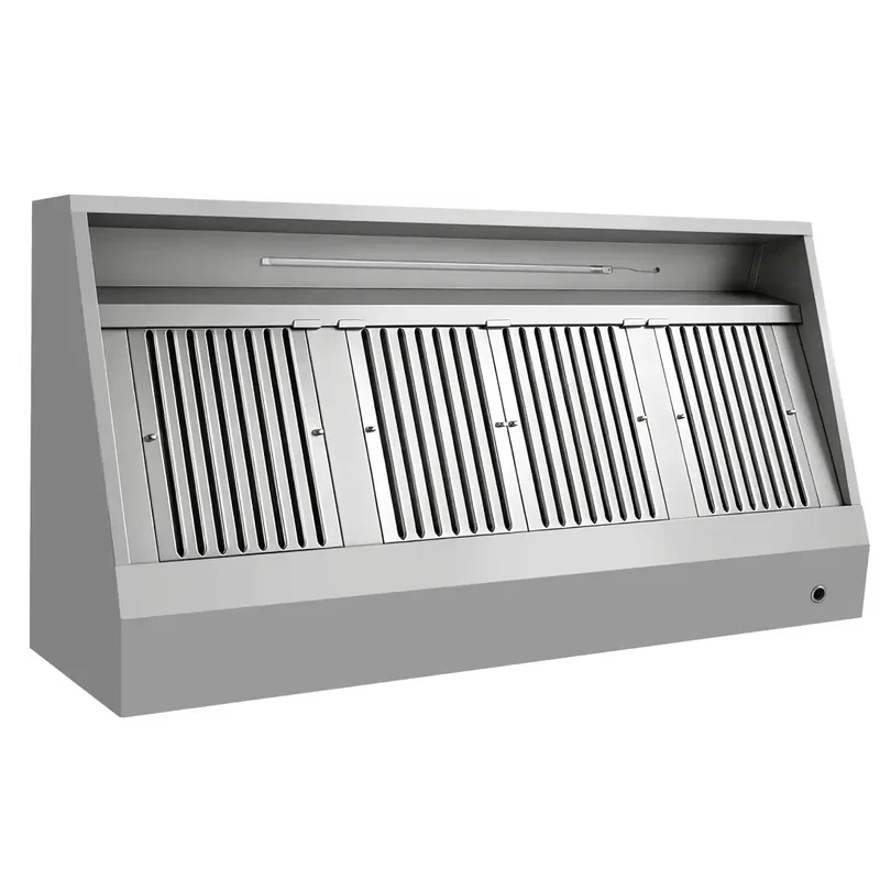 Ventilationskåpa 200 cm Inkl. Filter, fettuppsamlare, belysning