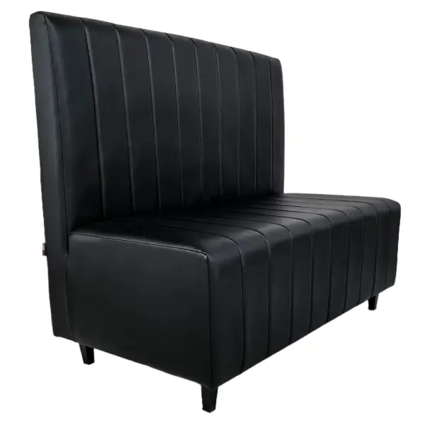 Restaurangsoffa 120 cm, 2-sits Svart
