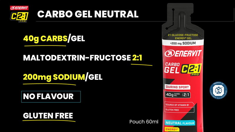 Enervit Sport C21 Carbo Gel Sodium Unflavoured 60ml x 24