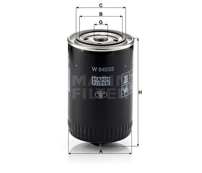 Oljefilter W940/25 Oljefilter W940/25