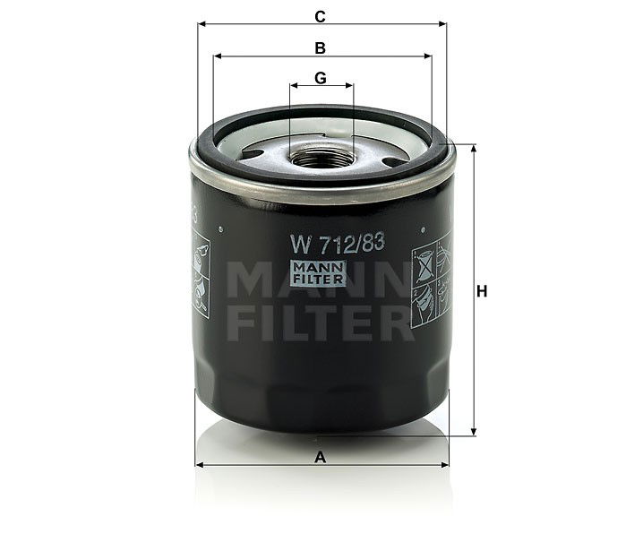 OLJEFILTER W712/83
