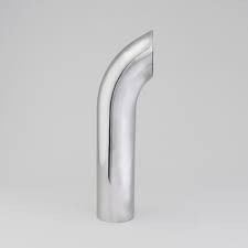 STACK PIPE. CURVED 5 IN (127 MM) OD X 24 IN (610 MM) CHROME STACK PIPE. CURVED 5 IN (127 MM) OD X 24 IN (610 MM) CHROME