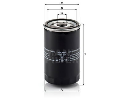 Oljefilter W719/12 Oljefilter W719/12