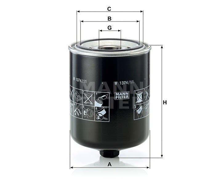 OLJEFILTER W1374/11