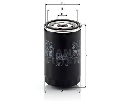 Oljefilter W719/22 Oljefilter W719/22