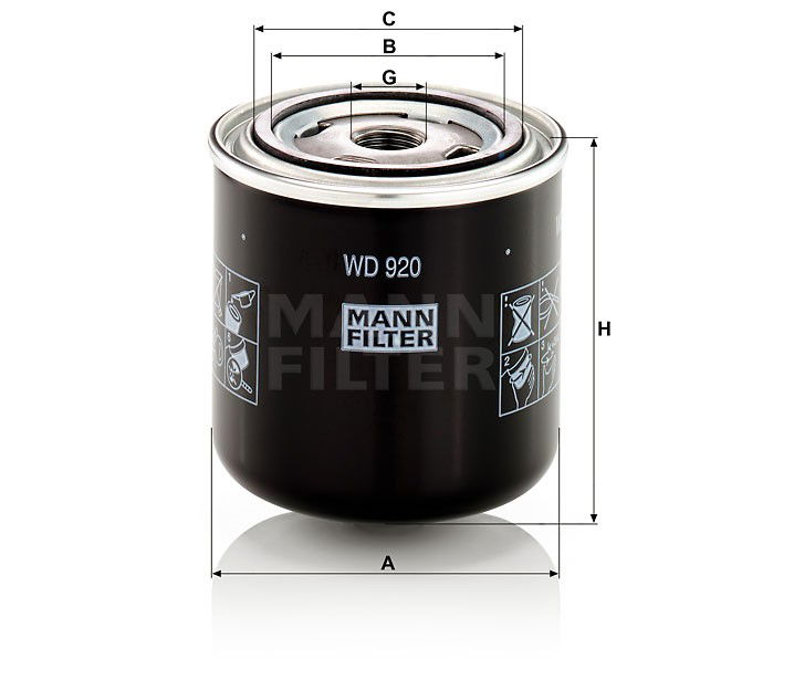 HYDRAULFILTER WD920