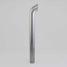 STACK PIPE. CURVED 4 IN (102 MM) OD X 48 IN (1219 MM) CHROME STACK PIPE. CURVED 4 IN (102 MM) OD X 48 IN (1219 MM) CHROME