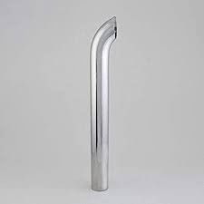 STACK PIPE. CURVED 5 IN (127 MM) OD X 48 IN (1219 MM) CHROME STACK PIPE. CURVED 5 IN (127 MM) OD X 48 IN (1219 MM) CHROME