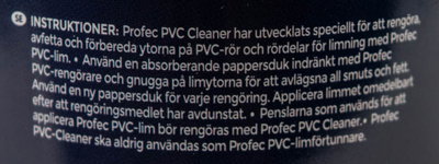 Lösningsmedel och rengöringsmedel för PVC & ABS (Profec)