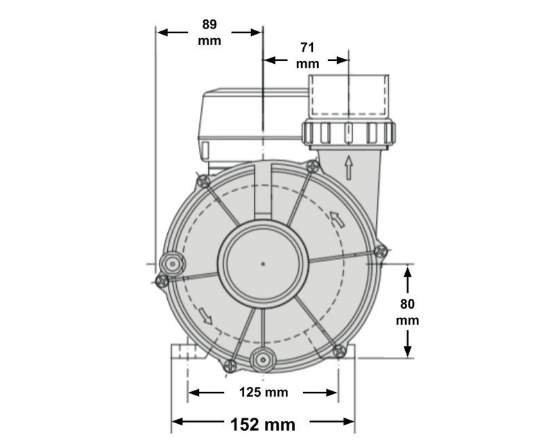 Simaco SAM2-200, 1-hastighetspump, 2.1kW