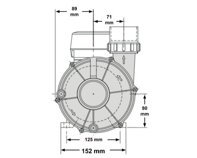 Simaco SAM2-240, 1-hastighetspump, 2.3kW