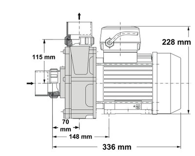 Simaco SAM2-180, 2-hastighetspump 1.9kW