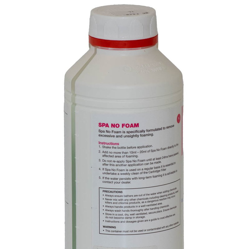 Pure-Spa, Flytande antiskum, Spa No Foam, 1 liter