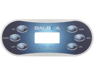 Balboa Overlay VL600S - Jets 1, Air, Light, Warm, Cold, Mode