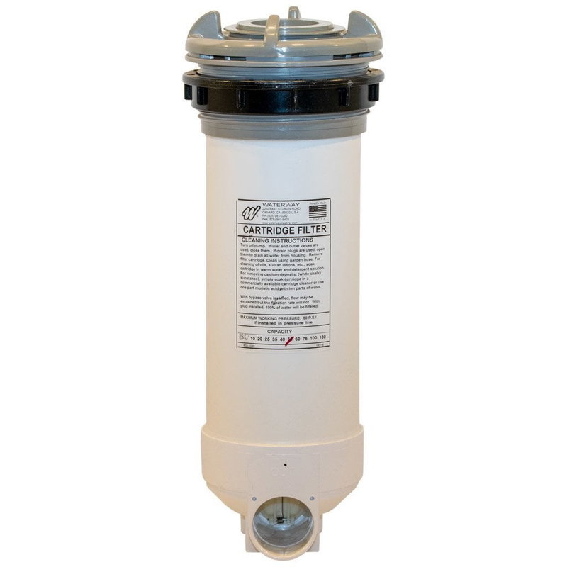Toppmonterad Filterhållare - Waterway Dyna-Flo Plus High Volume, flöde minst 15GPM (75 lit/min)