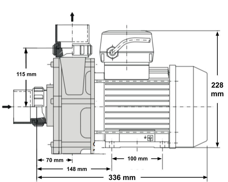 Simaco SAM2-200, 1-hastighetspump, 2.1kW