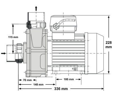 Simaco SAM2-240, 1-hastighetspump, 2.3kW