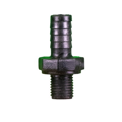 Gängad nippel, 3/8", ca 12.3 mm YD över gängorna och slanganslutning ca 10 mm YD, passar till bland annat Waterway och Aqua-Flo