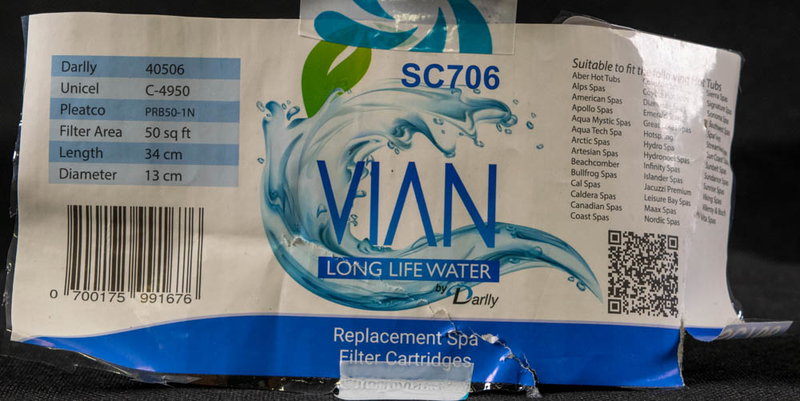 Spa Filter L 338 mm; YD 125 mm; SC706 (Darlly)