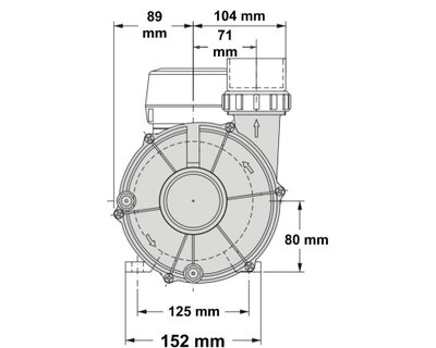 Simaco SAM2-180, 2-hastighetspump 1.9kW