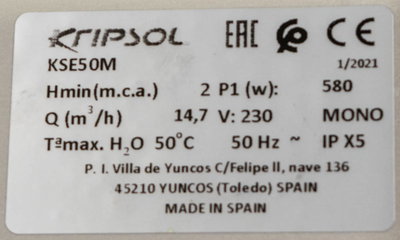 Kripsol Poolpump, Koral KSE