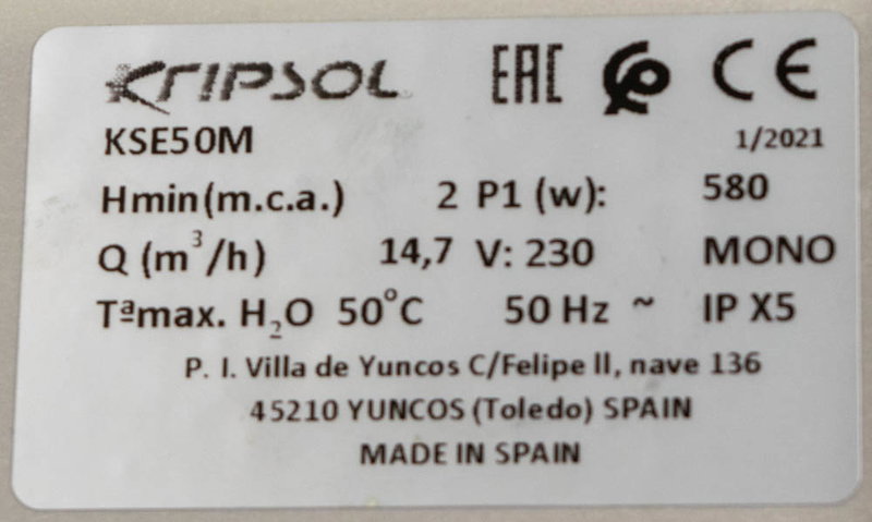 Kripsol Poolpump, Koral KSE