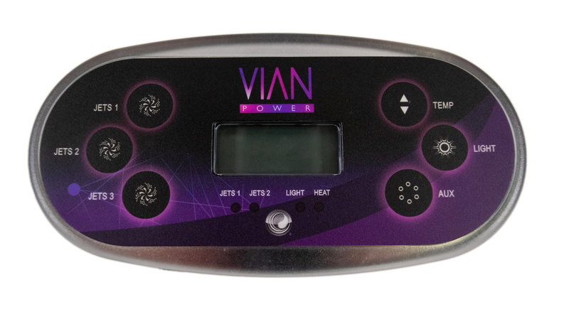 VIAN Power (Balboa) Styrpanel TP600 - Jets 1, Jets 2, Jets 3, Up, Down, Light