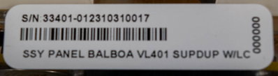 Balboa Styrpanel VL401 - Blower, Jets, Temp, Light - 54094