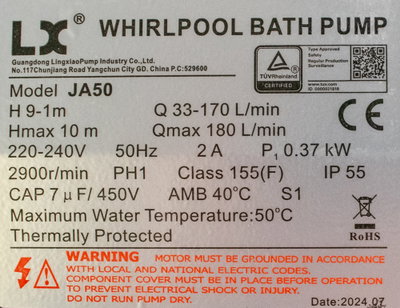 LX Whirlpool JA-serien (JA35, JA50, mfl)