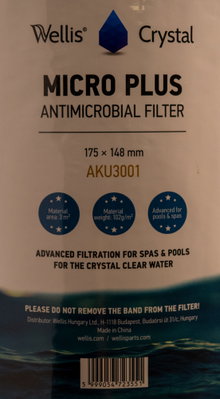 Spa Filter L 175 mm; YD 152 mm; Grov gänga YD 50 mm; Wellis Antibakteriell