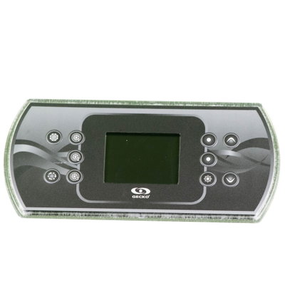 Gecko AeWare IN.K800 Styrpanel - Settings, Mode, P1, P2, P3, AUX1, AUX2, Light, Up, and Down