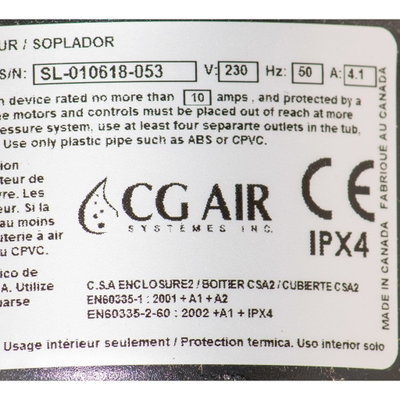 CG Air 900W Luftpump, Millenium