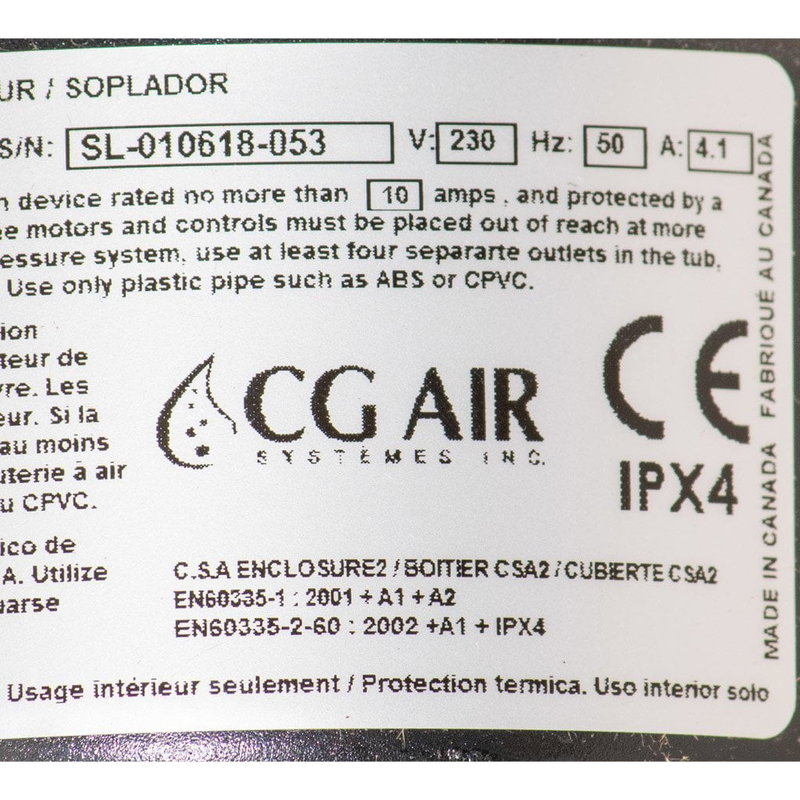 CG Air 900W Luftpump, Millenium