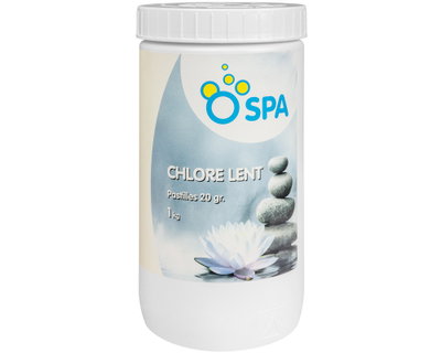 O Spa Klortabletter, 1kg, 20g tabletter, Långsam upplösning