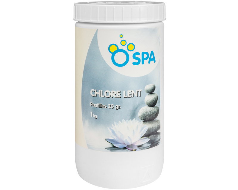 O Spa Klortabletter, 1kg, 20g tabletter, Långsam upplösning