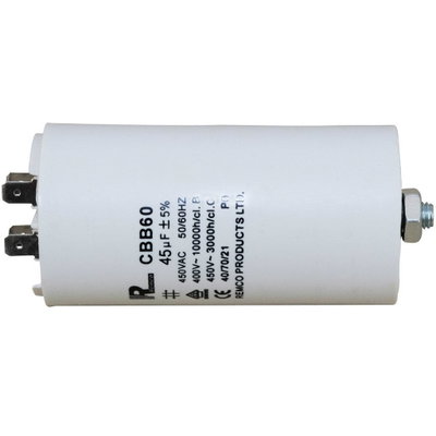 Kondensator 45µF (utan sladd), L 100 mm x Ø 50 mm