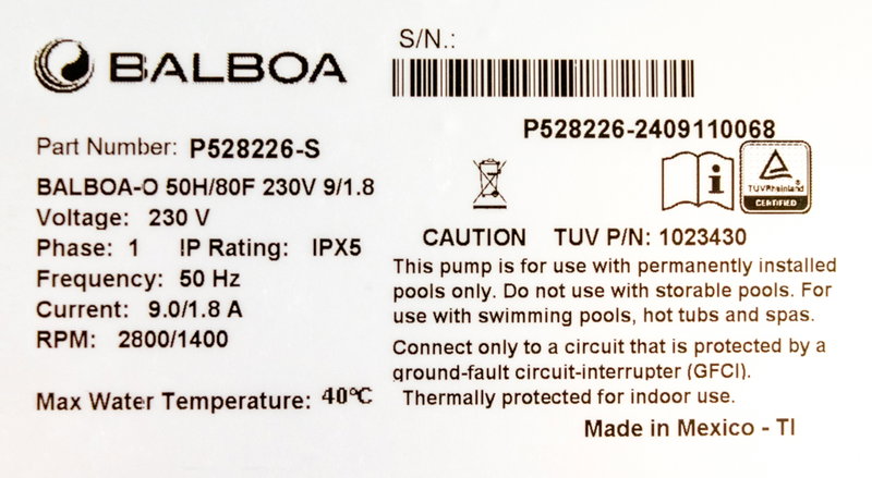 Balboa Niagara Pump, 2.0hk, 2 växlar