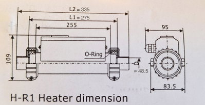 LX Heater H30-R1 BigTube med tryckvakt utan kontrollkabel