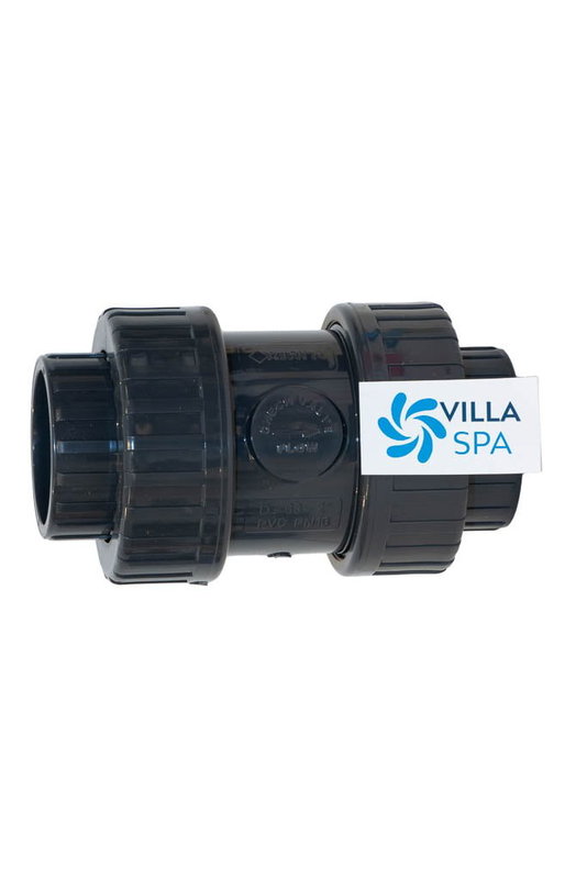 Backventil 63 mm 2x limkopplingar med mutter (ho-ho)