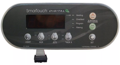 ACC Touch Panel LXP-2020 - Light,Aux,Jets,Aux,Temp up, Temp down, Set