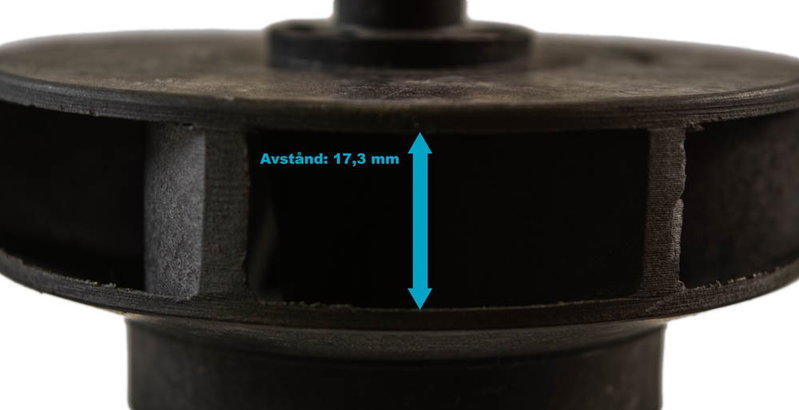 Aqua-Flo XP2e impeller 4.0 hk (tre prickar)