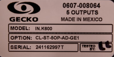 Gecko Aeware IN.K600 Styrpanel (Static) - 11 knappar
