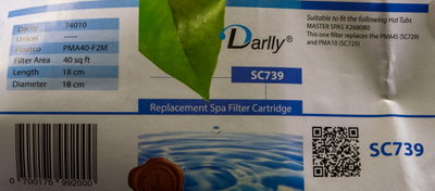 (180mm) SC739 Replacement Filter (single) TODO