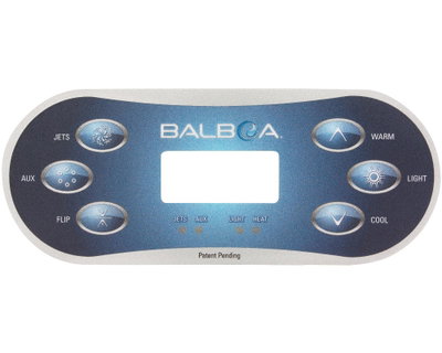 Balboa Overlay TP600 - 12762 - 6 knappar - Jets 1, Jets 2, Aux, Warm, Light och Cool